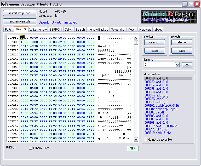 Siemens Debugger: скриншот 1