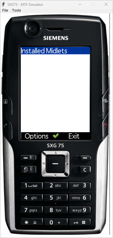 Siemens SXG75: скриншот 1