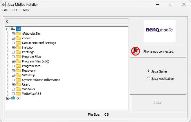 Java Midlet Installer: screenshot 1