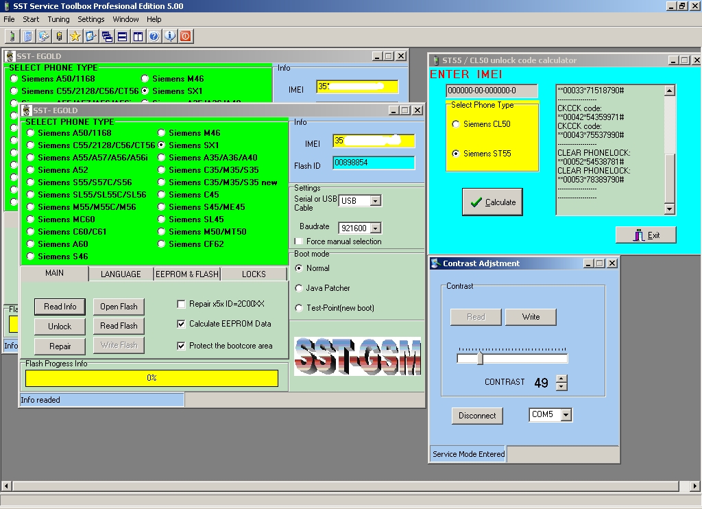 SST Service Toolbox: screenshot 1